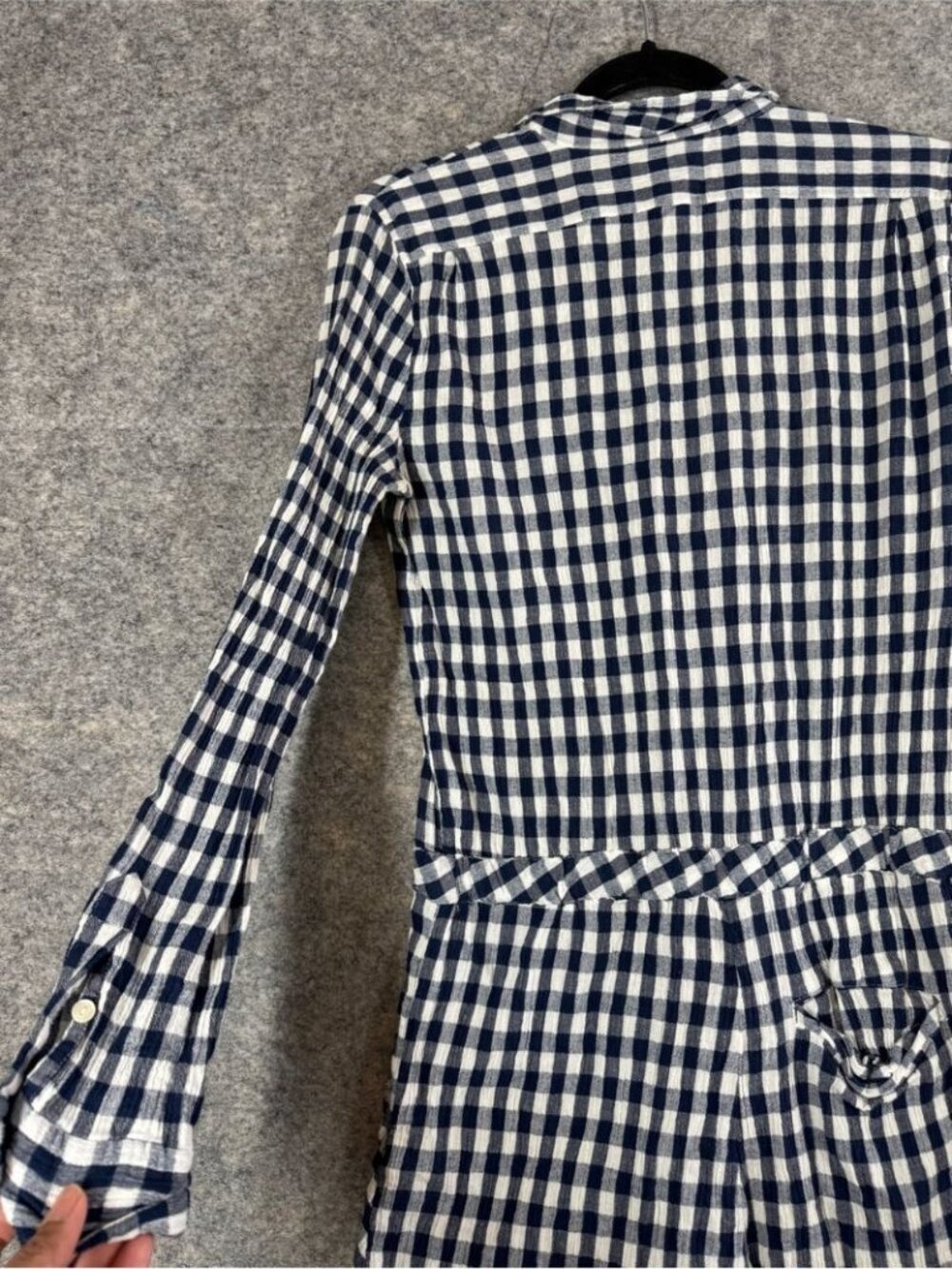 Ralph Lauren Denim & Supply Gingham Romper Blue White SP Cottagecore Boho - Picture 12 of 14